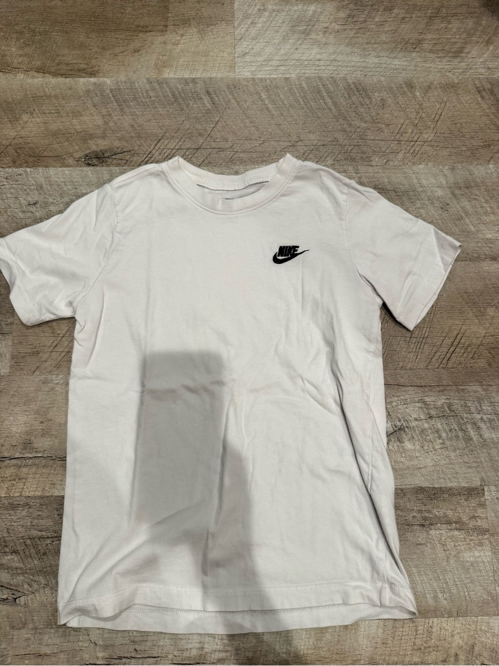 Nike Youth White Short-Sleeve Logo T-Shirt
